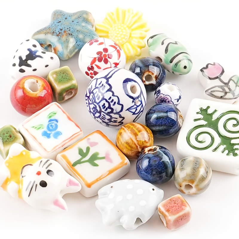 Random-shaped Ceramic Bead Assortments, DIY Crafting
